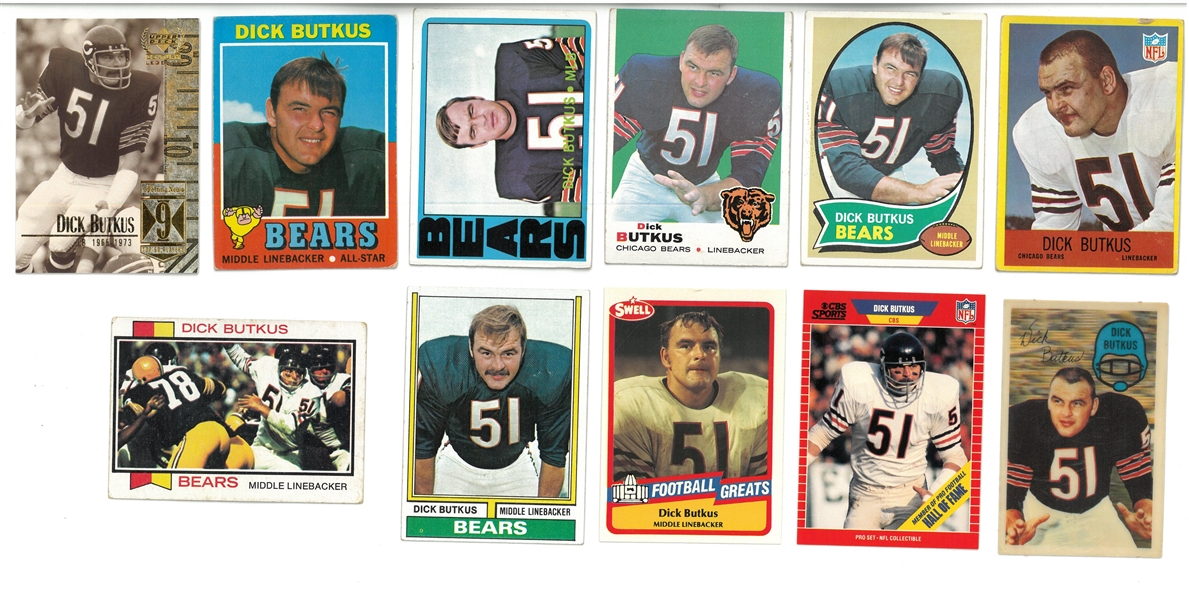 Dick Butkus Card Lot