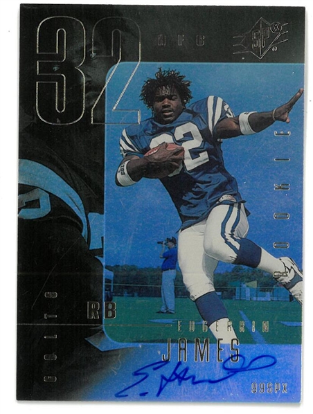 Edgerrin James Autographed 1999 SPx