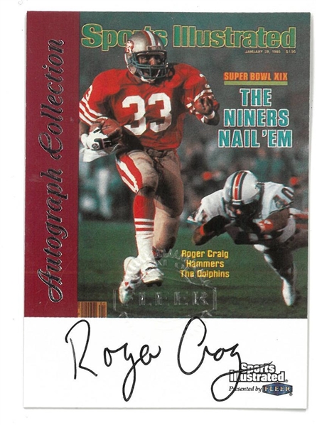 Roger Craig Autographed 1999 Fleer Sports Illustrated