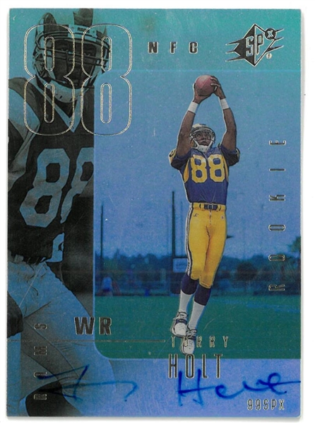 Torry Holt Autographed 1999 SPx Rookie Card