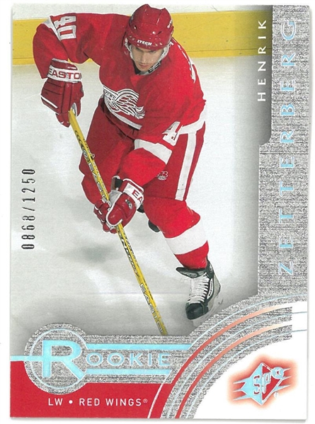 Henrik Zetterberg 2001 SPx Rookie Redemption