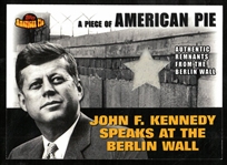 John F. Kennedy 2001 Topps American Pie Berlin Wall Card