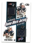 Tom Brady/Drew Bledsoe/Brown/Pass 2002 Pacific Heads Up