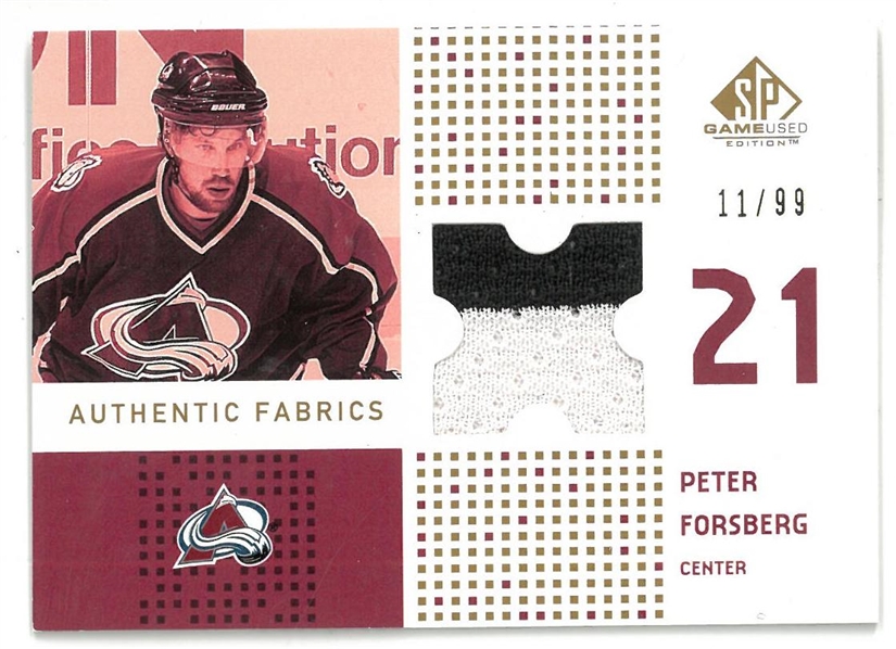 Peter Forsberg 2002/03 Upper Deck SP Game Used