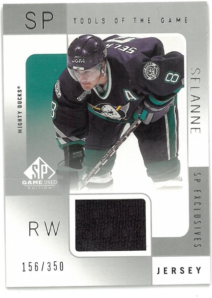Teemu Selanne 2000/01 Upper Deck SP Game Used