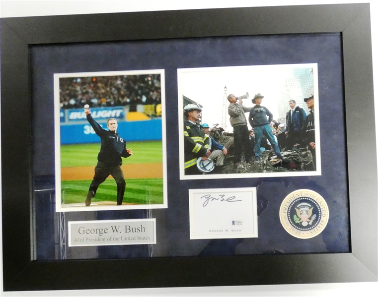 George W. Bush Autographed Framed Display