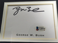 George W. Bush Autographed Framed Display