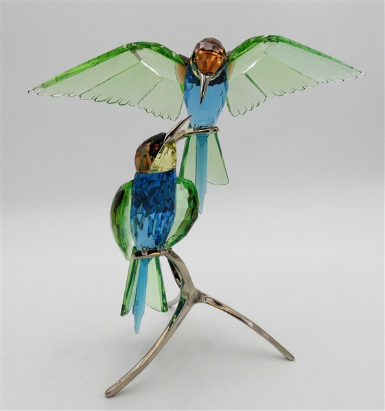 Swarovski Crystal Bee-Eaters Peridot Paradise Birds