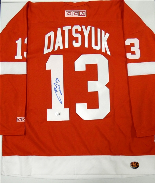 Pavel Datsyuk Autographed Red Wings CCM Jersey