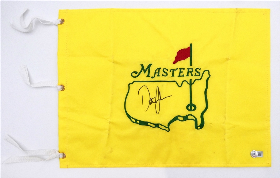 Dustin Johnson Autographed Masters Flag