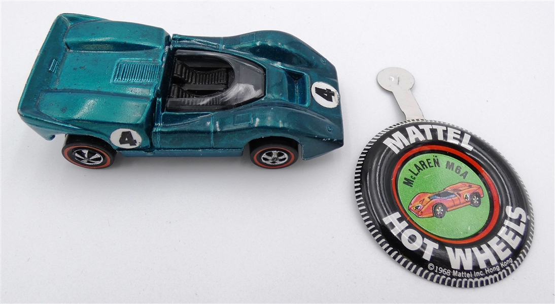 1968 Mattel Hot Wheels McLaren M6A with Badge