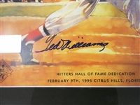 Ted Williams Autographed Framed 16x20 Hitters Hall of Fame