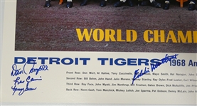 1968 Detroit Tigers Team Signed Poster (27 autos)