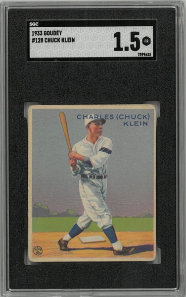 Chuck Klein 1933 Goudey SGC 1.5