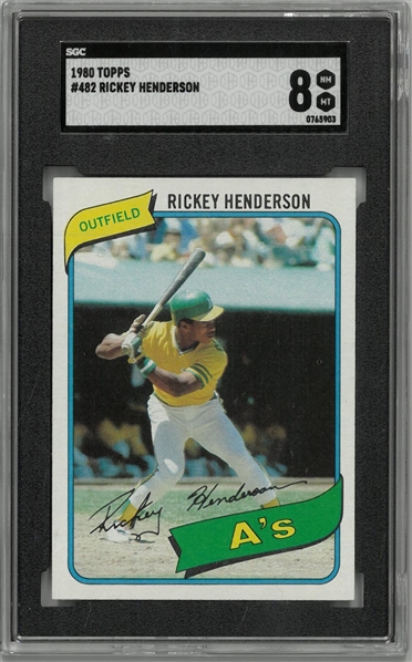 Rickey Henderson SGC 8 1980 Topps Rookie Card
