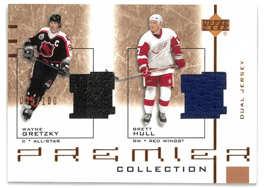 Wayne Gretzky & Brett Hull Game Worn Jersey 2001/02 Upper Deck Premier Collection
