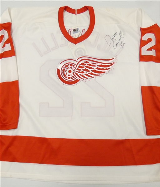 Dino Ciccarelli Autographed Red Wings Jersey
