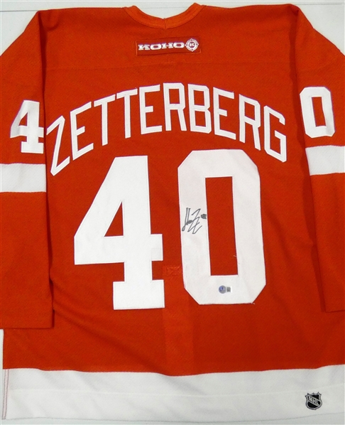 Henrik Zetterberg Autographed Red Wings Koho Authentic Jersey
