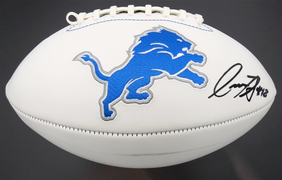 Isaac TeSlaa Autographed Detroit Lions Football