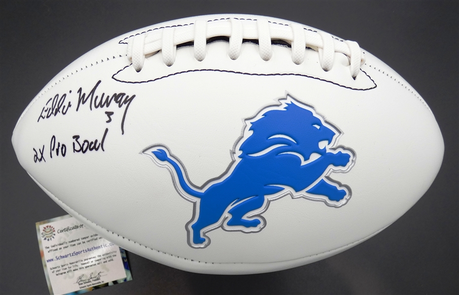 Eddie Murray Autographed Lions Football