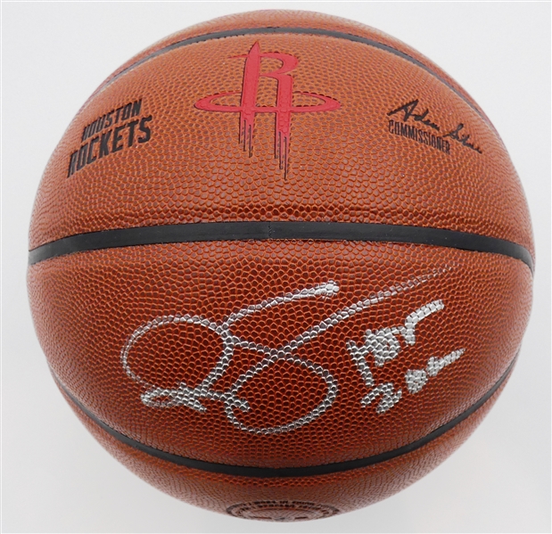 Ralph Sampson Autographed Rockets Basketball w/ HOF