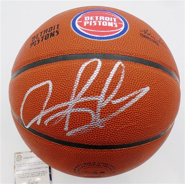 Dennis Rodman Autographed Pistons Basketball