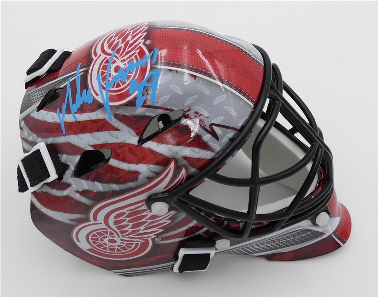 Mike Vernon Autographed Red Wings Mini Mask