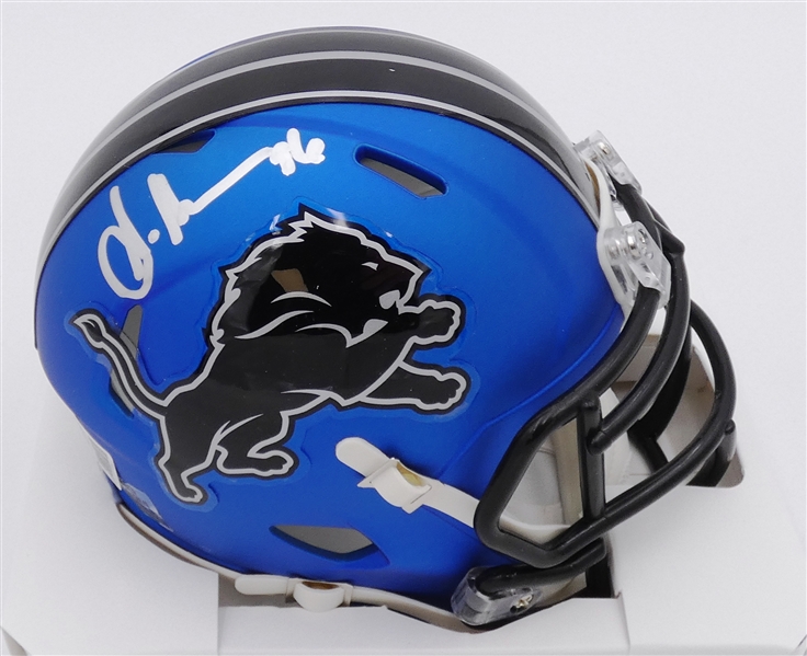 Al-Quadin Muhammad Autographed Lions Mini Helmet