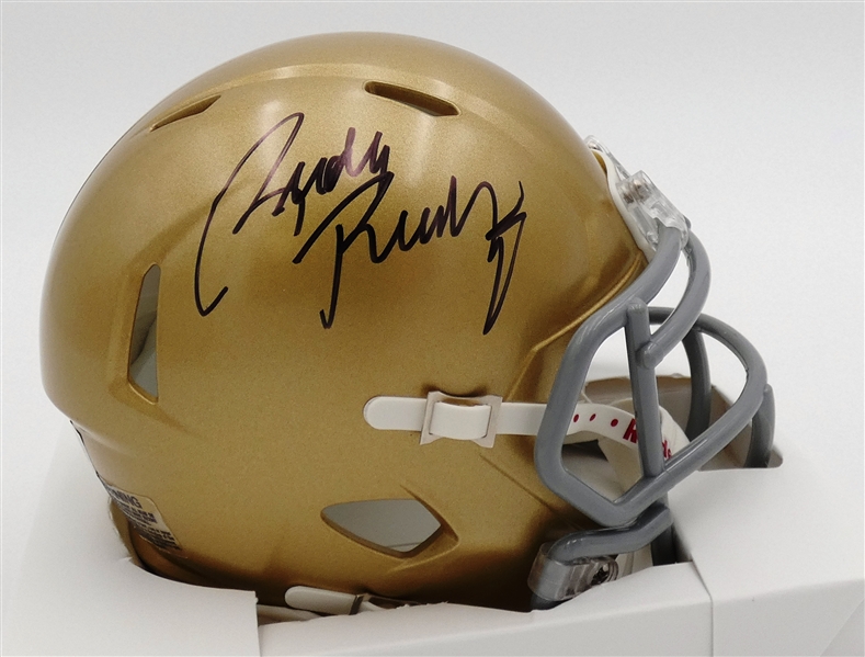 Rudy Ruettiger Autographed Notre Dame Mini Helmet
