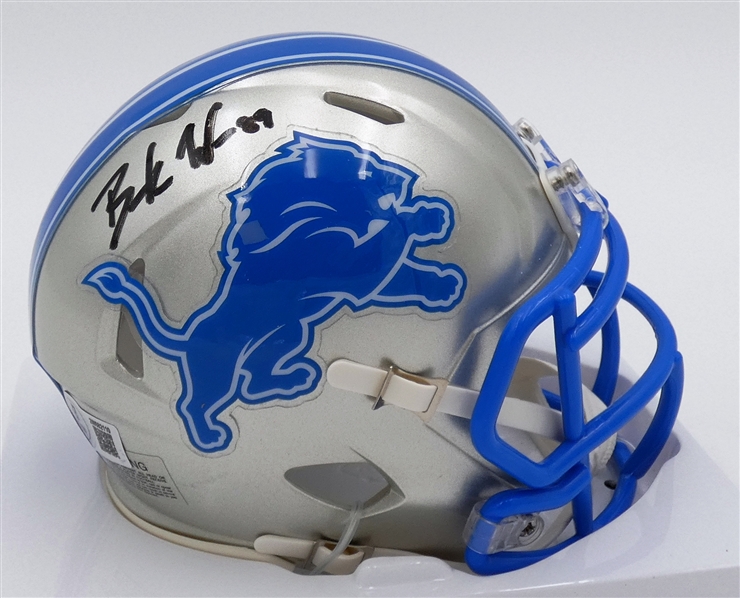 Brock Wright Autographed Lions Mini Helmet