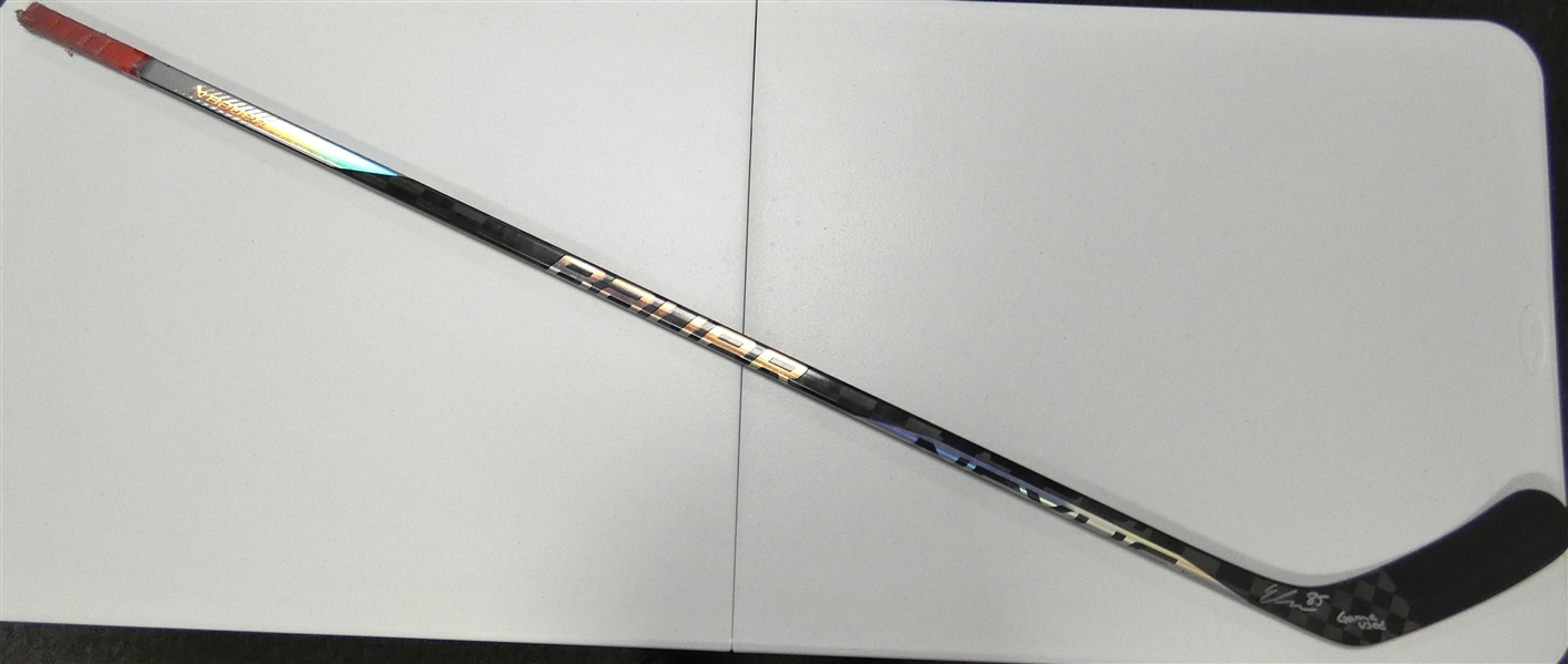 Elmer Soderblom Autographed Game Used Stick