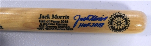 Jack Morris Autographed Mini Bat