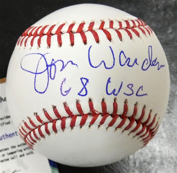 Jon Warden Autographed Baseball w/ 68 Champs