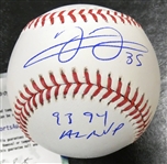 Frank Thomas Autographed Baseball w/ MVP