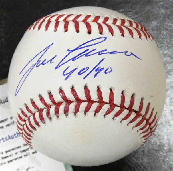 Jose Canseco Autographed Baseball w/ 40/40