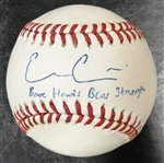 Evan Gattis Autographed Baseball w/ Bare Hands Bear Strength