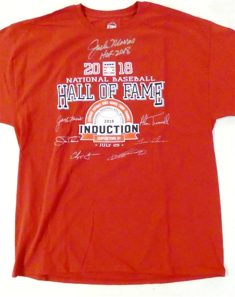 Jack Morris Autographed Hall of Fame T-Shirt