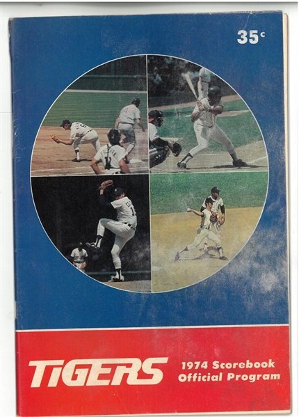 Detroit Tigers 1974 Scorebook