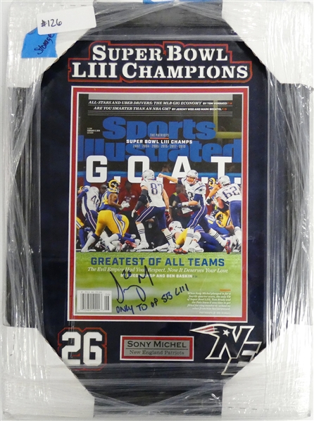 Sony Michel Autographed Framed Sports Illustrated
