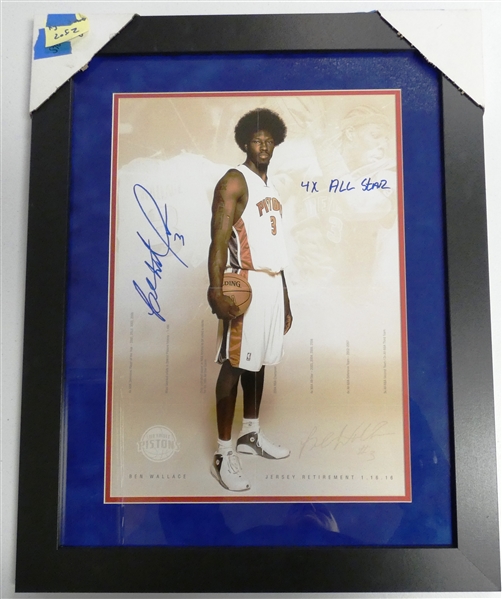 Ben Wallace Autographed Framed 11x17