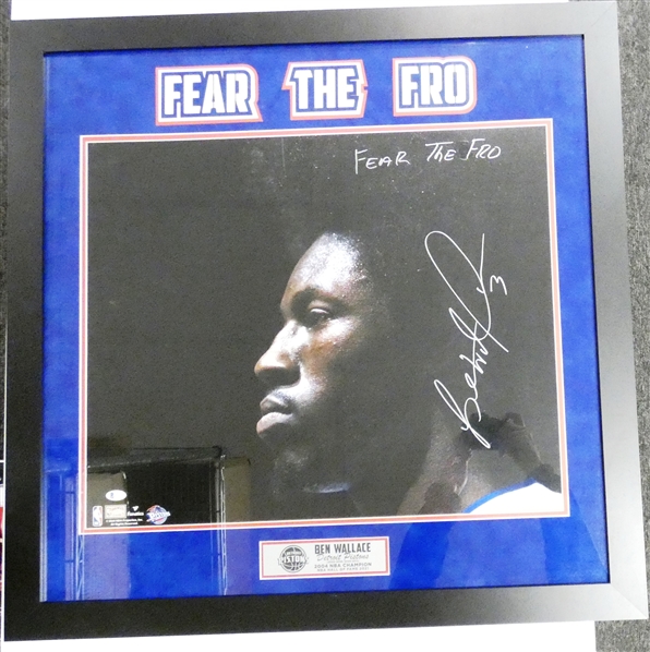 Ben Wallace Autographed Framed Large Photo (Pick up Only)