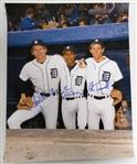 Lance Parrish, Lou Whitaker & Alan Trammell Autographed 16x20