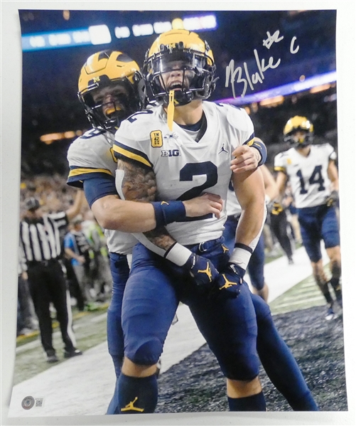 Blake Corum Autographed 16x20