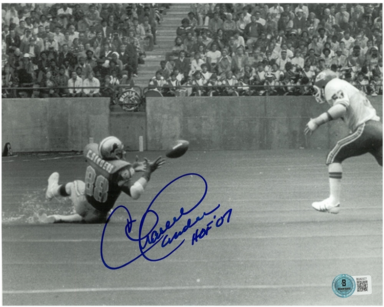 Charlie Sanders Autographed 8x10