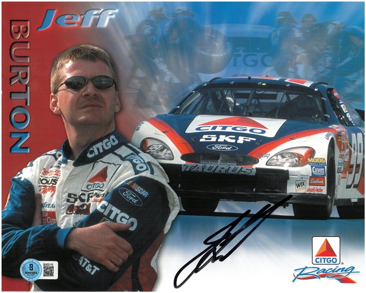 Jeff Burton Autographed 8x10
