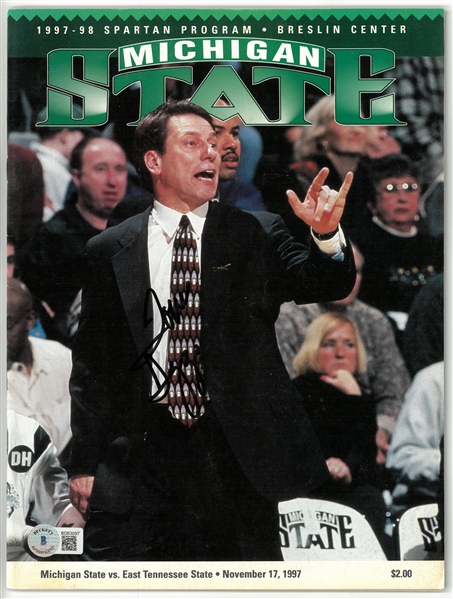 Tom Izzo Autographed MSU Program