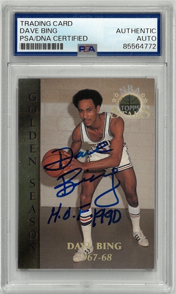 Dave Bing Autographed 1996 Topps NBA Stars
