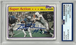 Billy Sims Autographed 1981 Topps