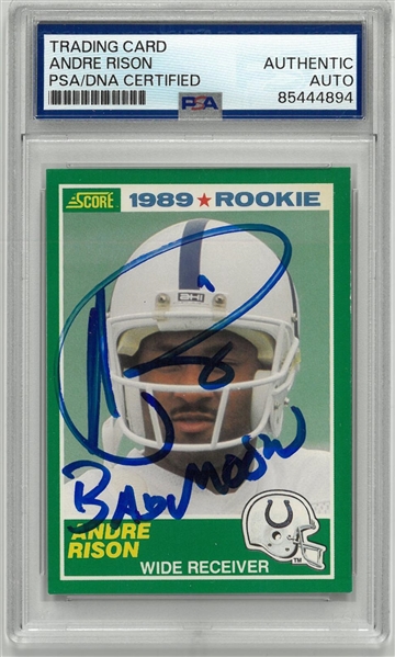 Andre Rison Autographed 1989 Score Rookie Card