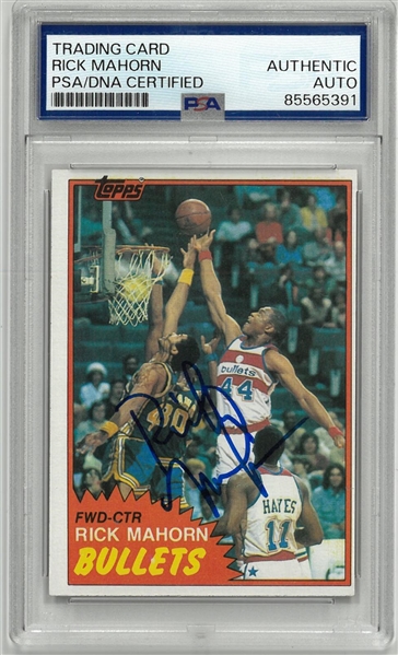 Rick Mahorn Autographed 1981/82 Topps Rookie Card